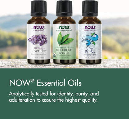 NOW Essential Oils, Organic Lemongrass Oil, Uplifting Aromatherapy Scent, Steam Distilled, 100% Pure, Vegan, Child Resistant Cap, 1-Ounce