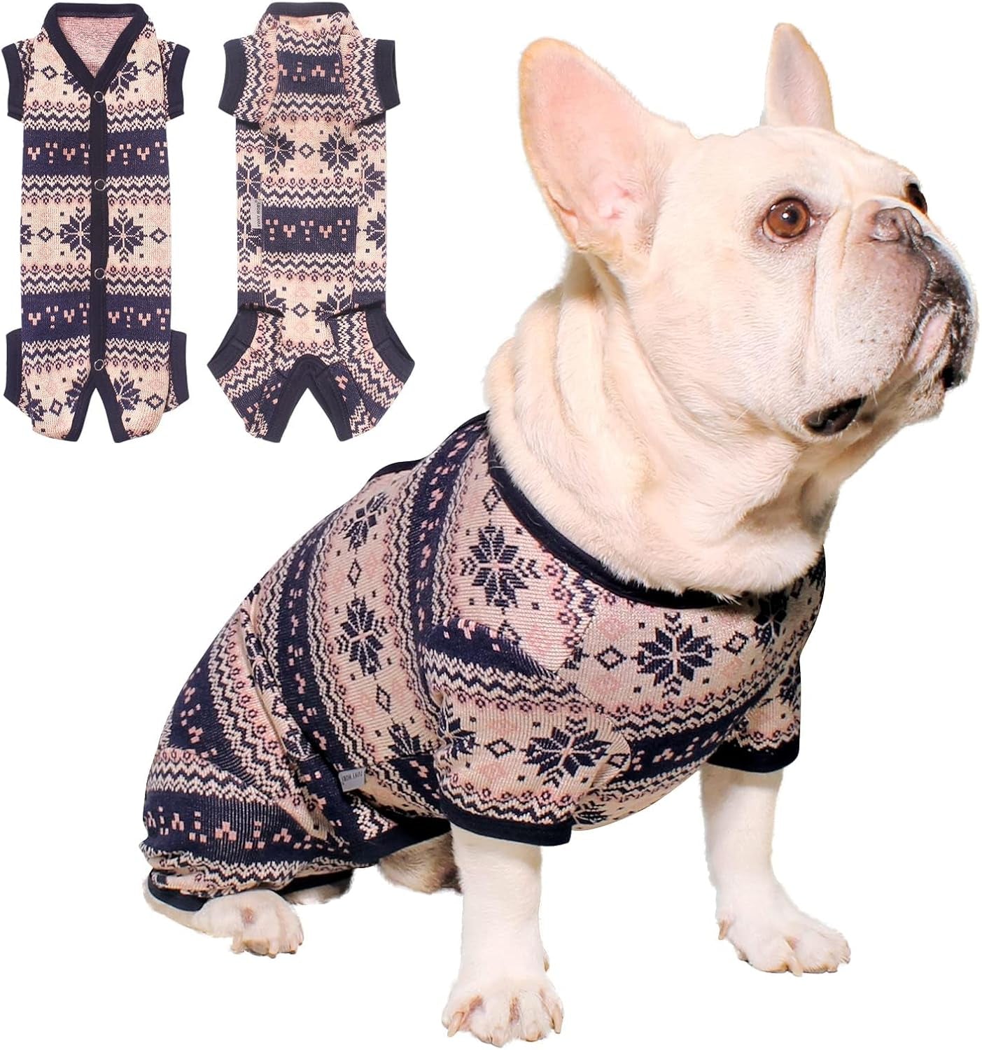 Dog Sweater, Dog Winter Sweater, Knitted Warm Dogs Shirts for New Year for Small Medium Dogs (Blue, Girl, XS)