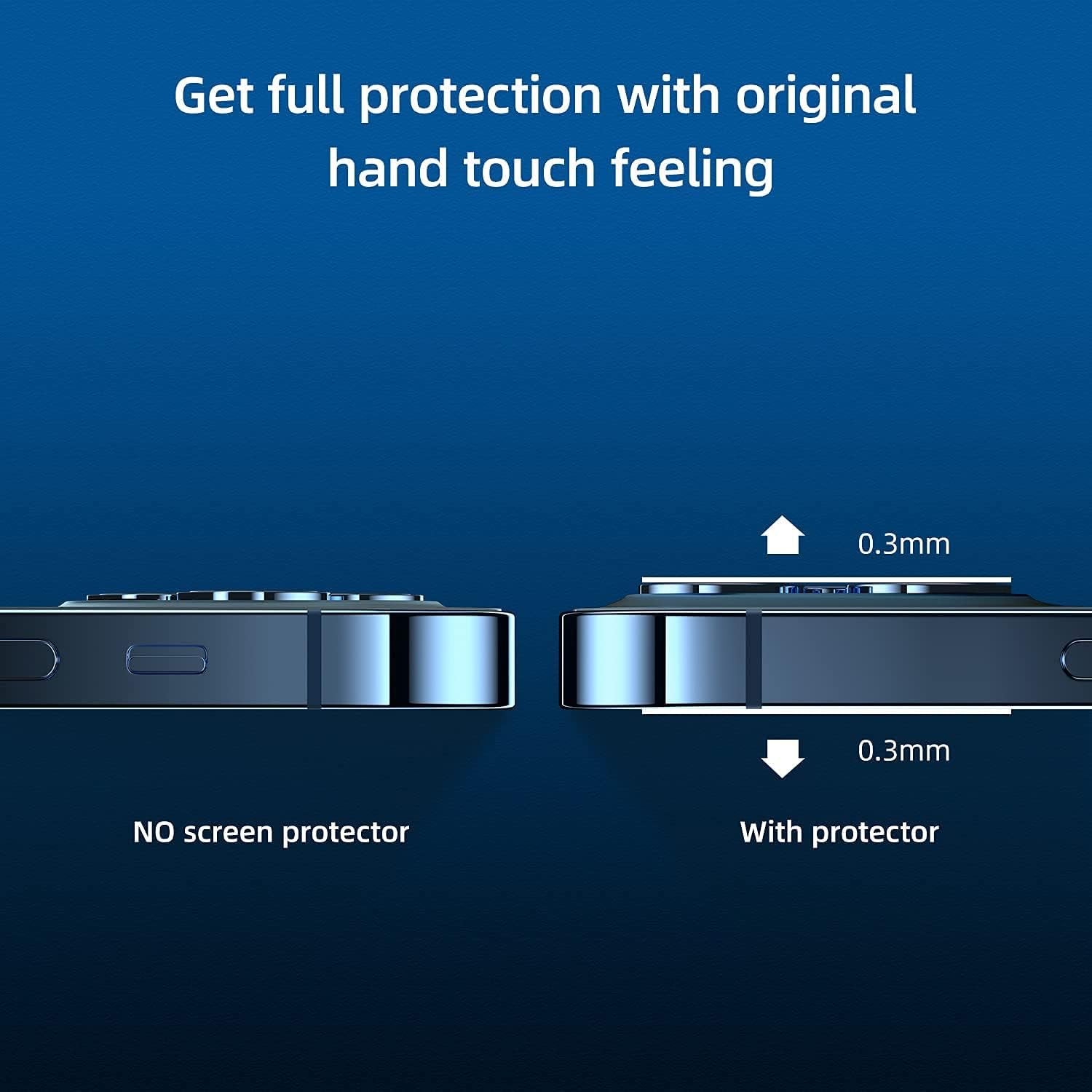 Designed for Iphone 13 Pro, [4 Pack] 2 Pack Screen Protector + 2 Pack Camera Lens Protector with 0 Failure Easy Install Kit,  Premium Tempered Glass Screen, HD Full Coverage Protection Anti- Scratch, Compatible with Iphone 13 Pro (6.1”)