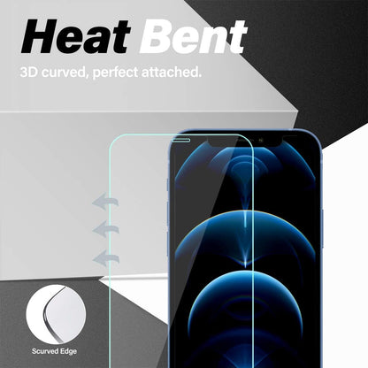 Compatible with Iphone 12 Pro Screen Protector+ Camera Lens Protectors, [2 + 2 Pack] Premium HD Clear Tempered Glass, Anti-Bubble 3D Curved Accuracy Film for Iphone 12 Pro(6.1 Inch)