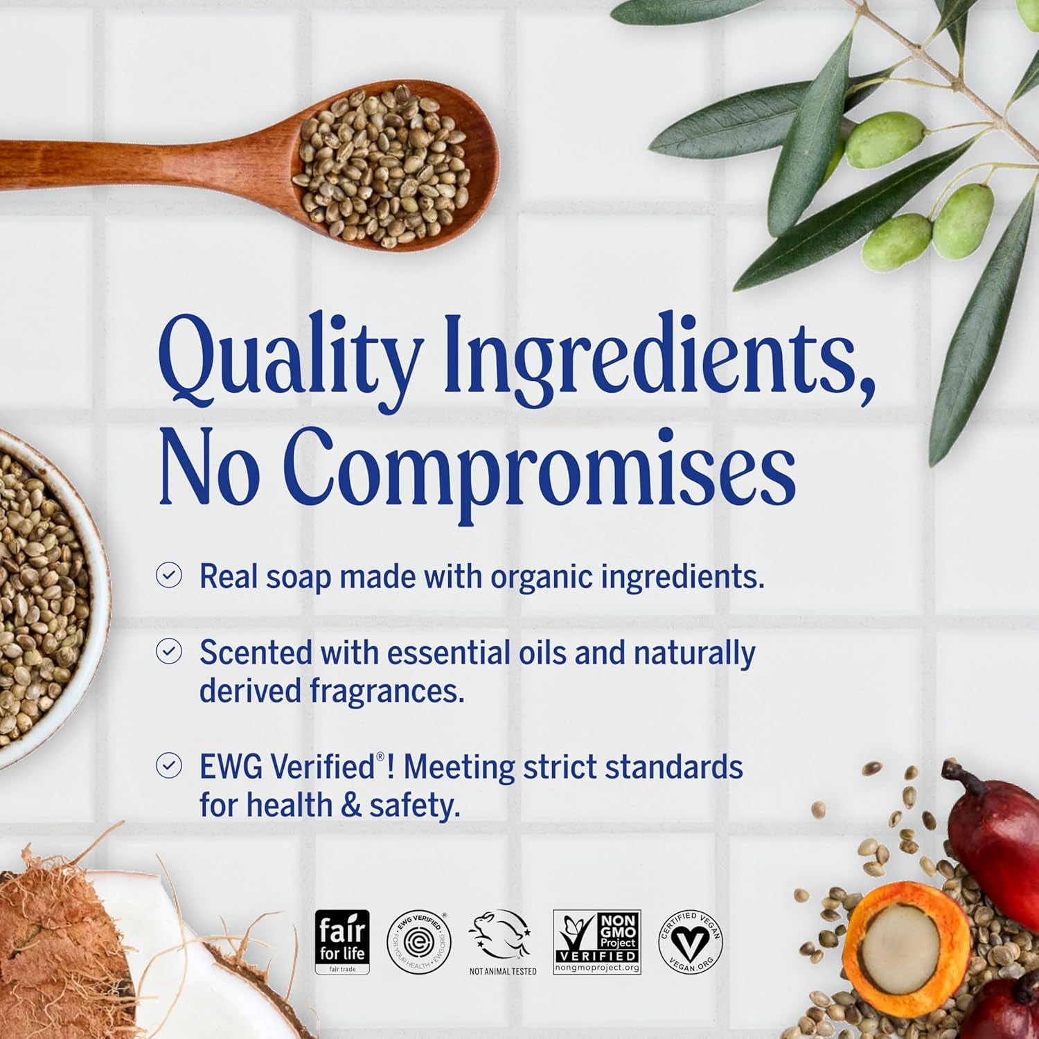 Pure-Castile Magic Liquid Soap - Made with Regenerative Organic Certified Oils - 18-In-1 Uses for Face, Body, Hand Gentle on Baby & Sensitive Skin Body Wash Unscented,32Oz