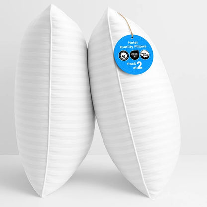 Bed Pillows for Sleeping - Plush Pillows for Bed - King Pillows 2-Pack