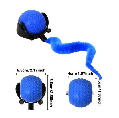2025 New Speedy Tail 2.0 Cat Toy, Interactive Cat Toy for Indoor Cats, Automatic Moving Cat Toy Ball, USB Rechargeable Smart Cat Toys Ball, Two Speed Adjustment, with Replacement Tail
