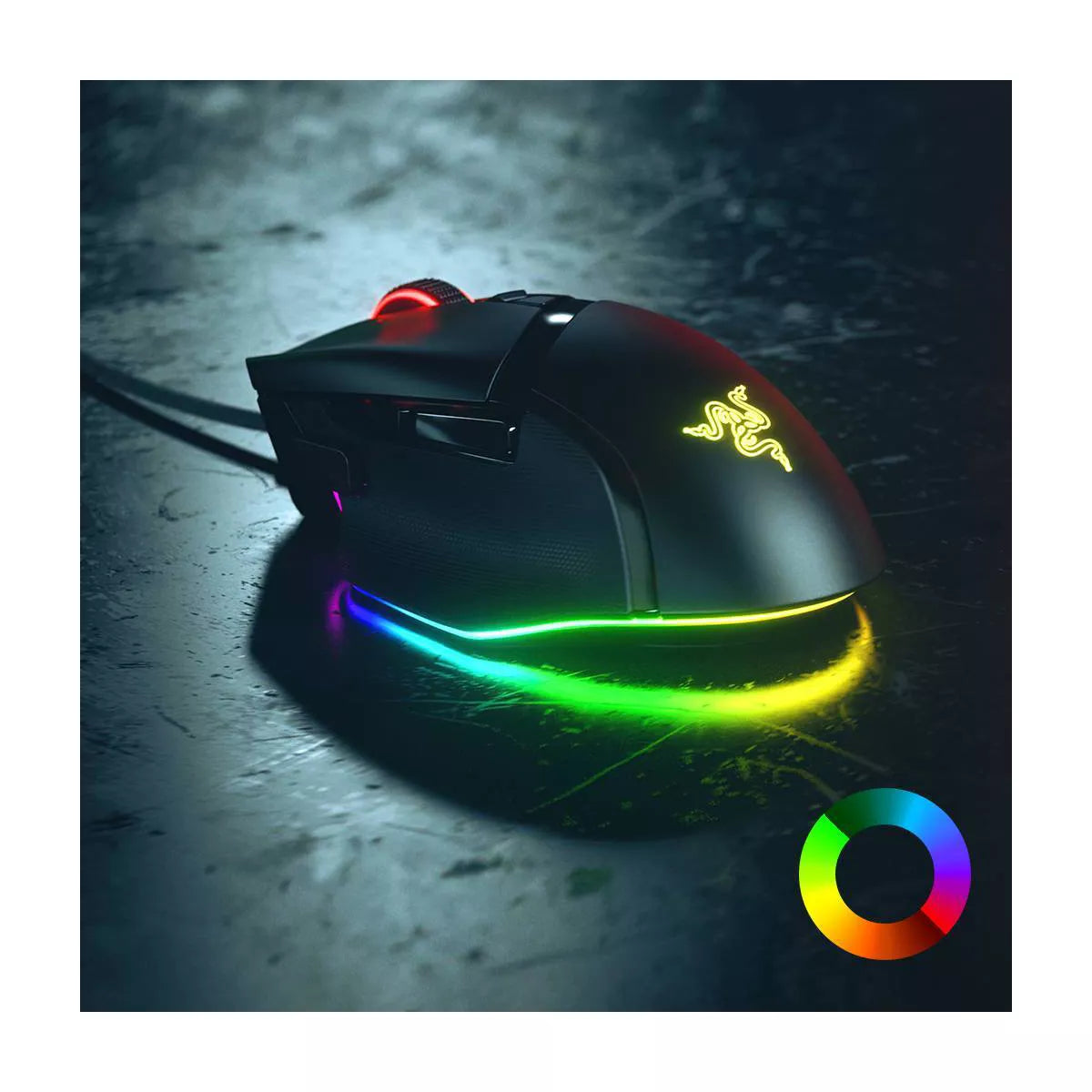 Razer Basilisk V3 Ergonomic Wired Gaming Mouse: USB-A, Illuminated Optical Design