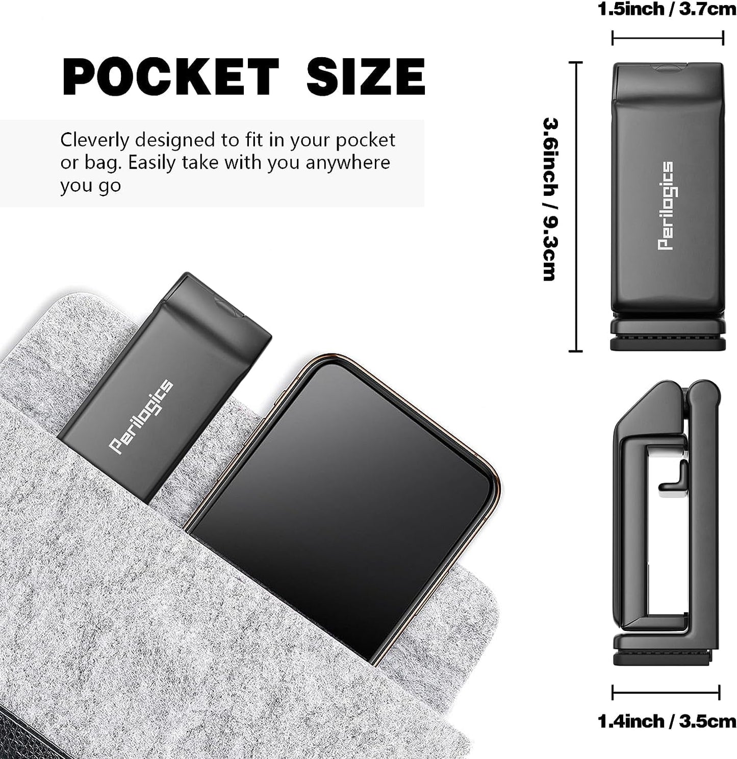 Universal Airplane Travel Phone Holder Mount, Hands-Free Viewing with Dual 360° Rotation, Black