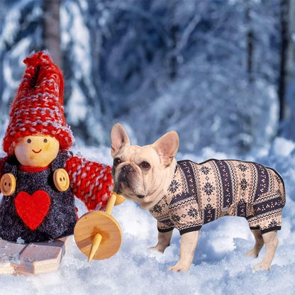 Dog Sweater, Dog Winter Sweater, Knitted Warm Dogs Shirts for New Year for Small Medium Dogs (Blue, Girl, XS)