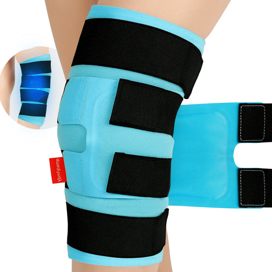 Large Ice Pack for Knee Pain Relief, Reusable Cold Therapy Knee Wrap for Injuries, Swelling