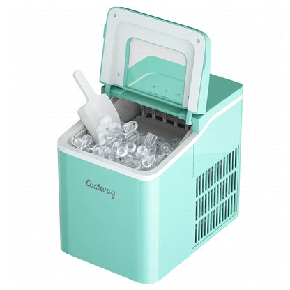 Portable Ice Maker Machine Countertop 26Lbs/24H Self-Cleaning W/ Scoop Green