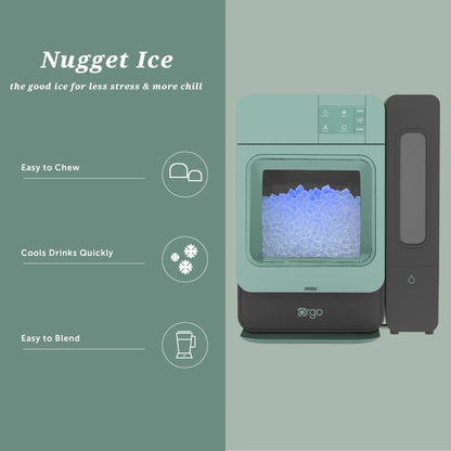 Sonic Countertop Ice Maker 33 Lbs “Capacity” Nugget Ice Maker, Stainless Steel