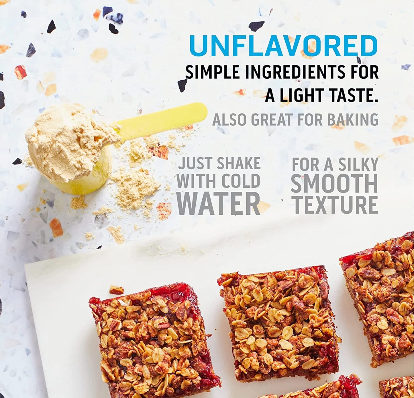 100% Whey Protein Powder - Post Workout Whey Protein Isolate, Unflavored, 2 Lb