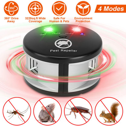 360 Degree Ultrasonic Pest Repellent, Electronic Plug-In Pest Control, Pursuer, Blocker