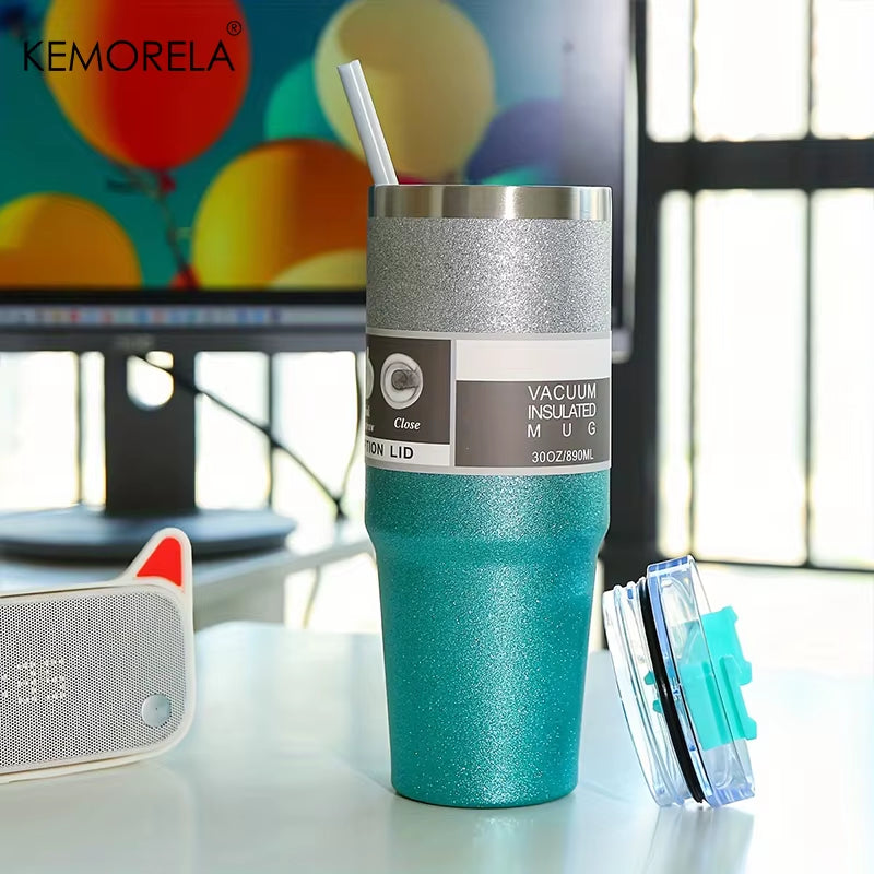 600/900ML Stainless Steel Insulated Bottle Car Cup Diamond Paint Insulated Tumblers Outdoors Keeps Hot or Cold for Hours