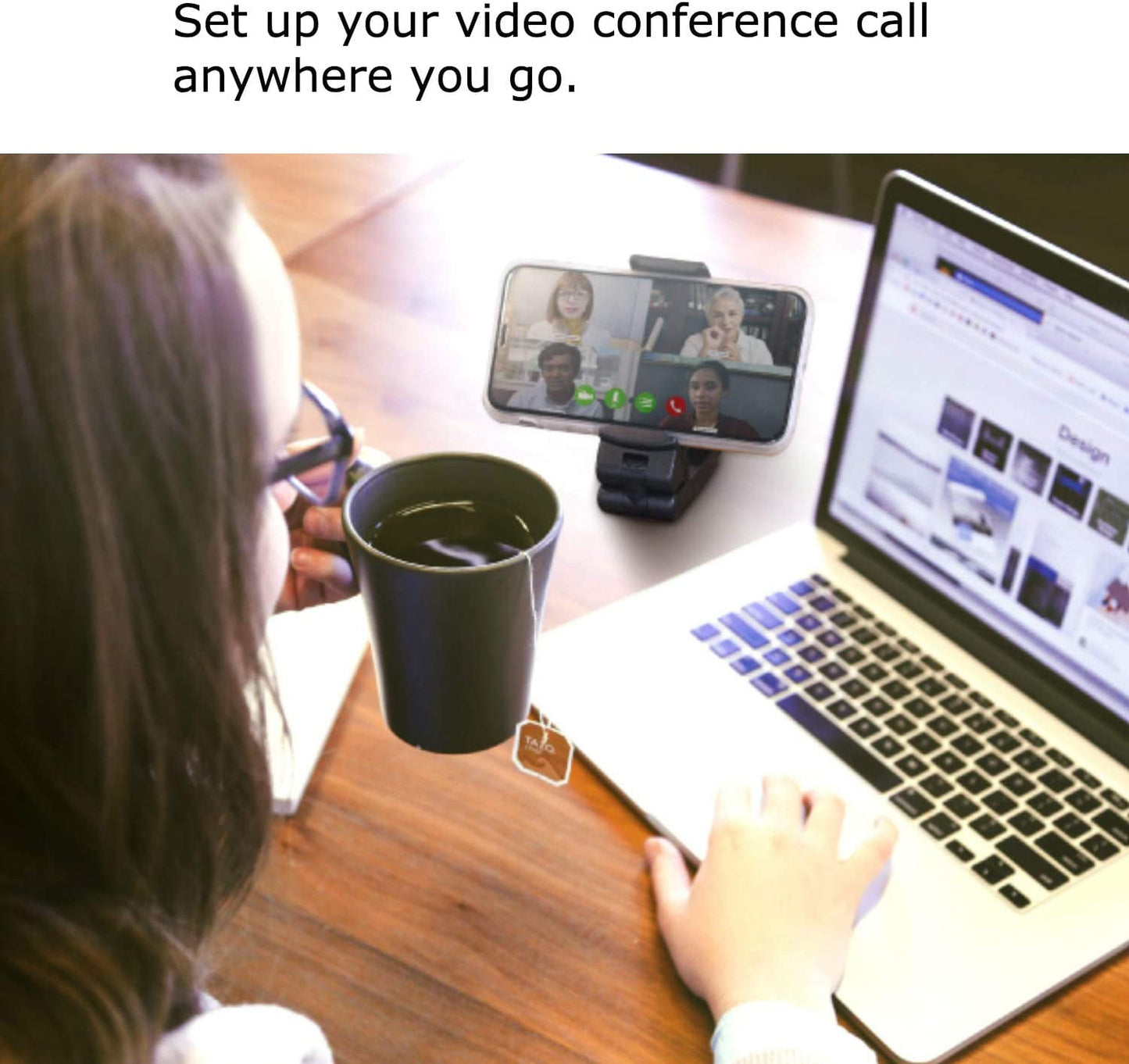 Universal Airplane Travel Phone Holder Mount, Hands-Free Viewing with Dual 360° Rotation, Black