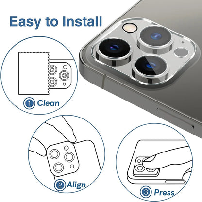 Iphone 13 Mini Screen Protector Tempered Glass + Camera Lens Protector, for Iphone 12 13 Pro Max Screen Protector, 9H Clear