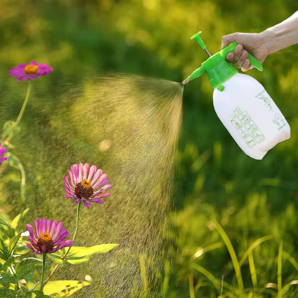 0.5 Gal. Manual Hand Pump Sprayers with Safety Valve and Adjustable Brass Nozzle for Plant Watering, Garden Planting