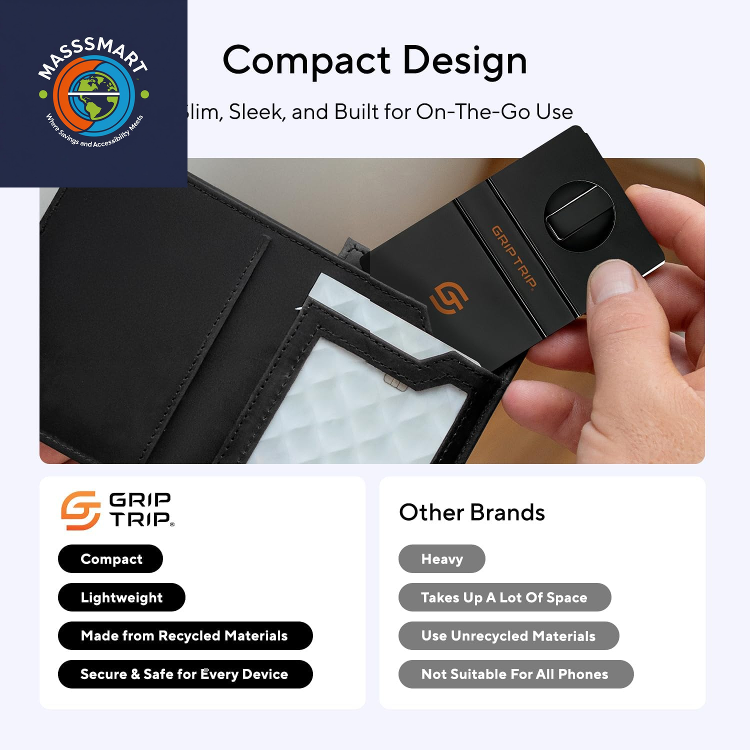 Airplane Phone Holder Mount for Travel – Airplane Essentials Cell Phone Holder for Desk - Compact, Credit Card-Sized Flying Essential Accessory for Iphone & Android Mobile Phones