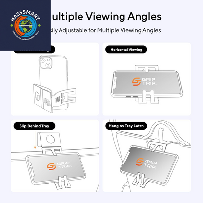 Airplane Phone Holder Mount for Travel – Airplane Essentials Cell Phone Holder for Desk - Compact, Credit Card-Sized Flying Essential Accessory for Iphone & Android Mobile Phones